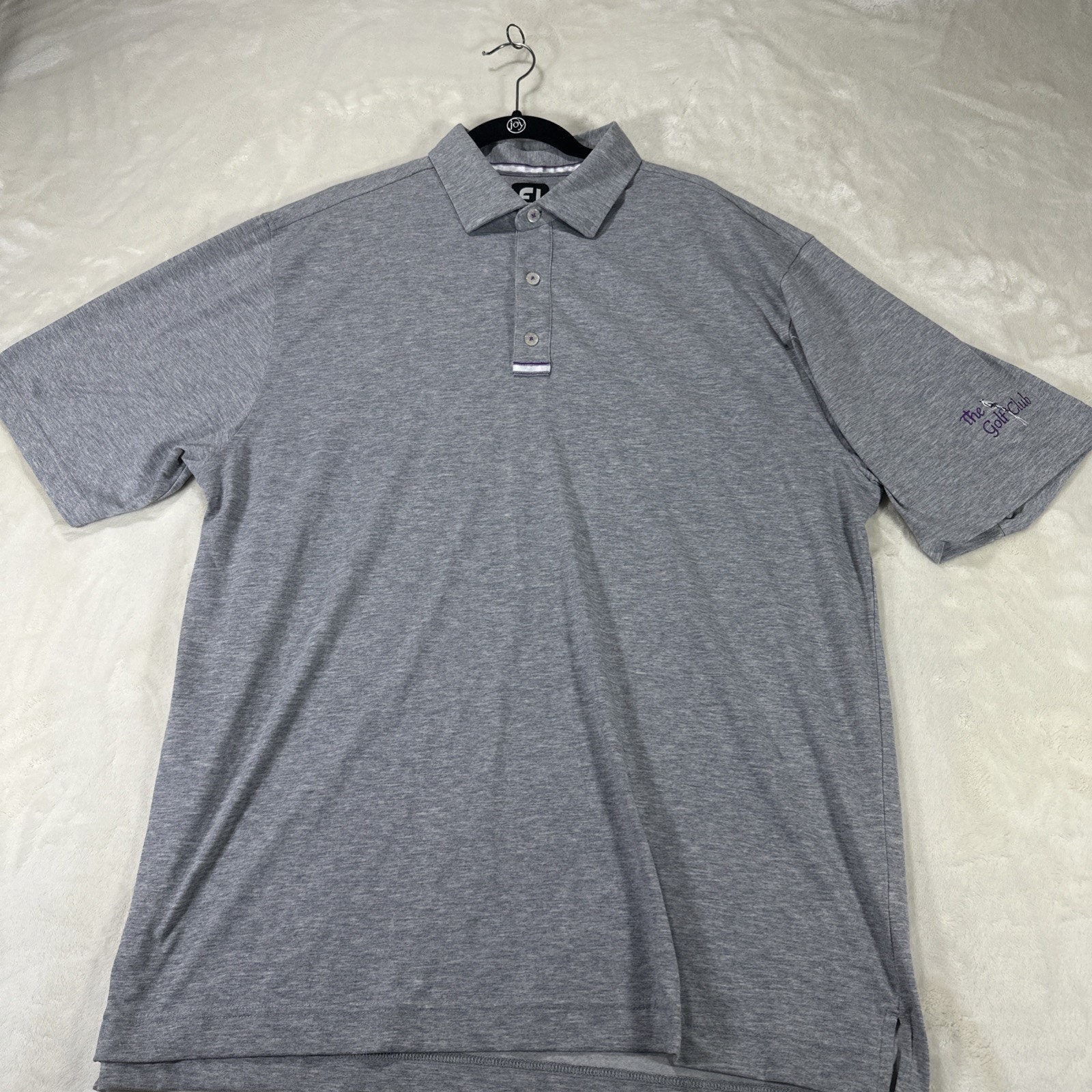 Footjoy Golf Polo Shirt Gray Heather Xl Performance Stretch The Golf Club